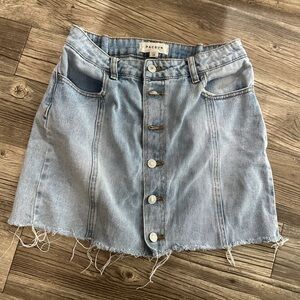 PacSun Light Blue Button-Front Denim Mini Skirt